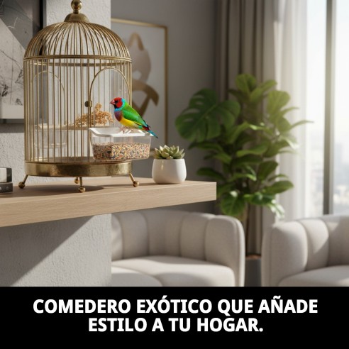 Comedero Exótico de Hierro 11 cm para Mascotas