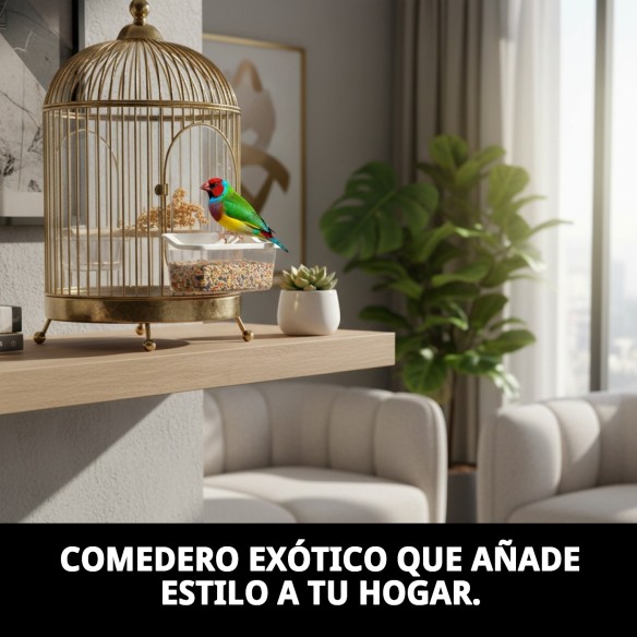 Comedero Exótico de Hierro 11 cm para Mascotas