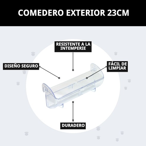 Comedero Exterior 23cm: Ideal para tus Mascotas al Aire Libre