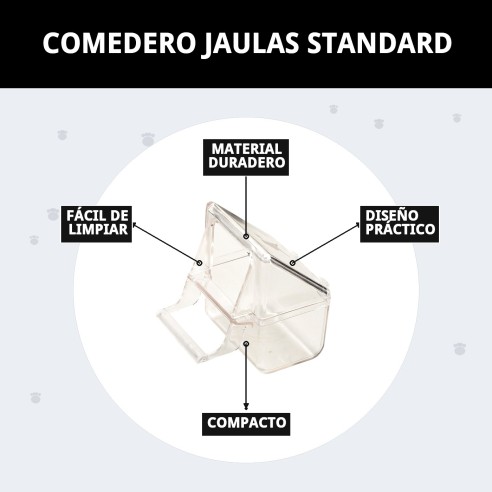 Comedero para Jaulas Estándar - Práctico y Funcional