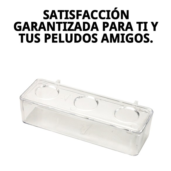 Comedero Profesional 3 Huecos 18 cm para Mascotas