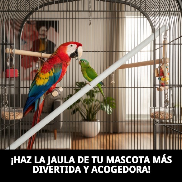 Palo Plástico de 1 Metro para Jaulas de Mascotas