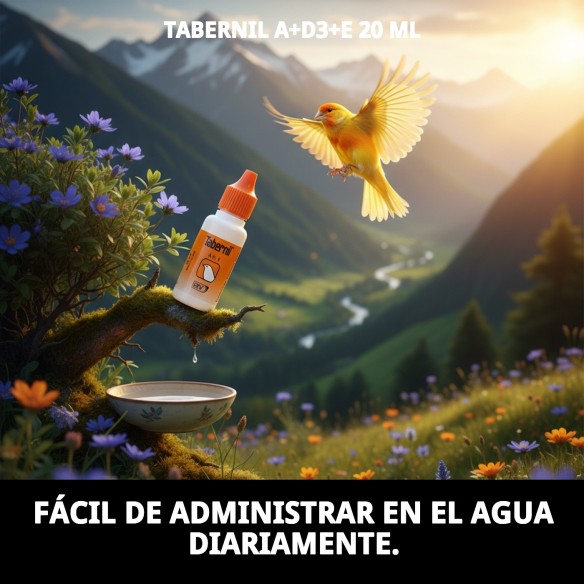 Tabernil A+D3+E 20ml para la salud de tus aves
