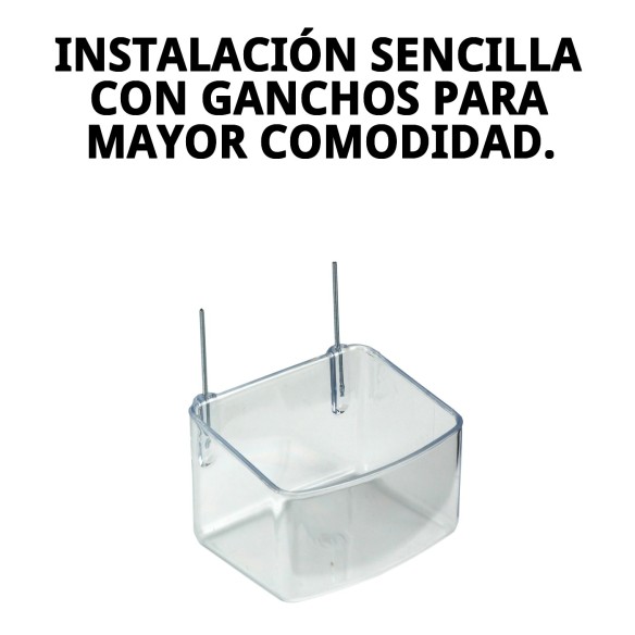 Comedero para Loro con Ganchos - Accesorios para Jaulas