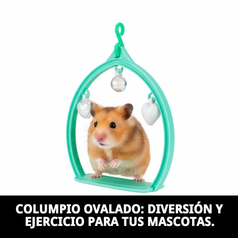 Columpio Ovalado de Plástico para Mascotas - Accesorio Ideal