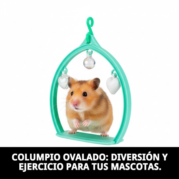 Columpio Ovalado de Plástico para Mascotas - Accesorio Ideal