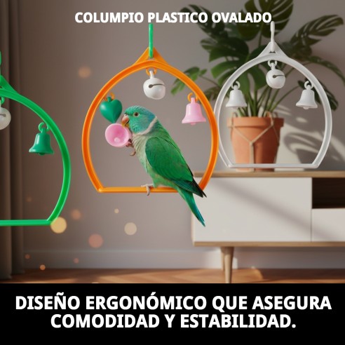 Columpio Ovalado de Plástico para Mascotas - Accesorio Ideal