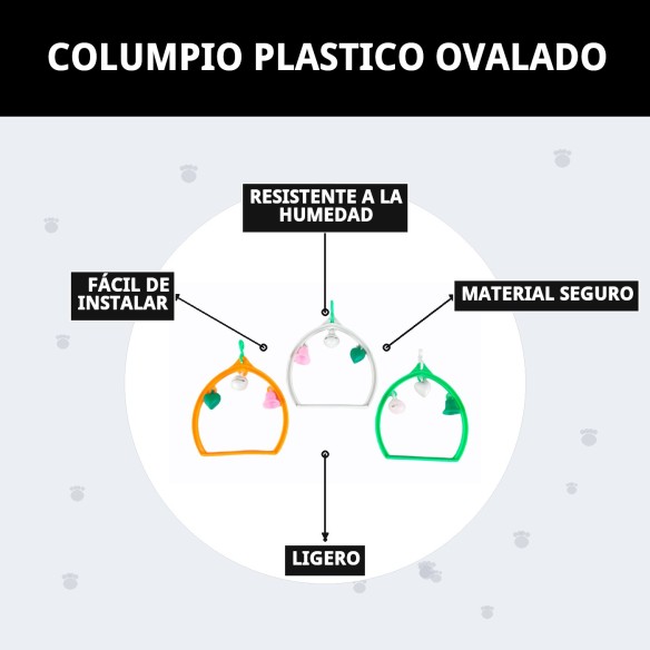 Columpio Ovalado de Plástico para Mascotas - Accesorio Ideal