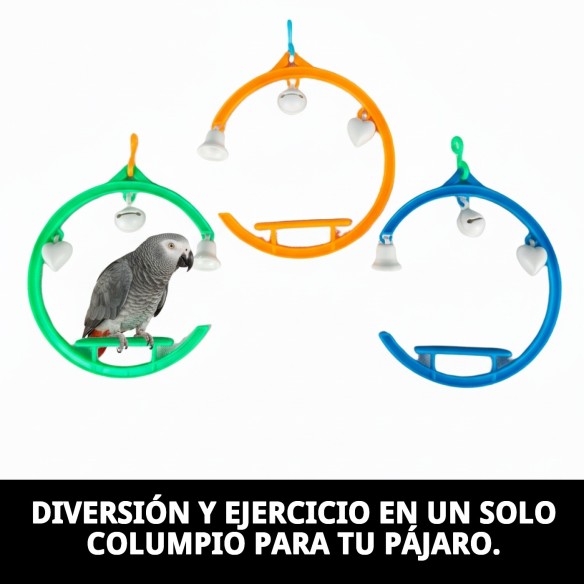 Columpio Plástico Redondo para Pájaros - Diversión Asegurada