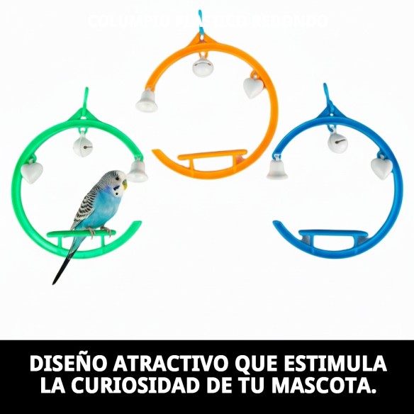 Columpio Plástico Redondo para Pájaros - Diversión Asegurada