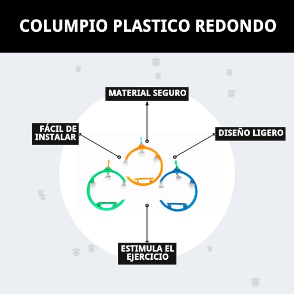 Columpio Plástico Redondo para Pájaros - Diversión Asegurada