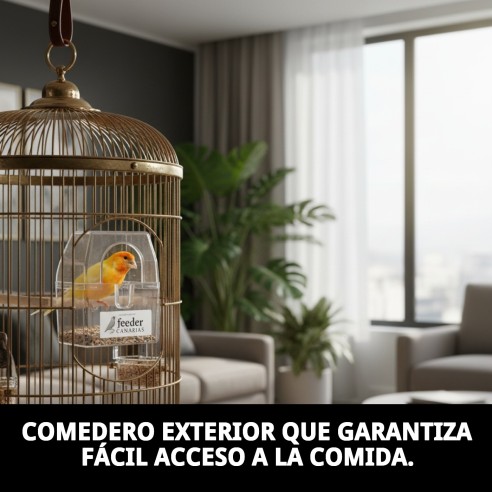 Comedero Canarias: Ideal para Jaulas de Pájaros Exteriores