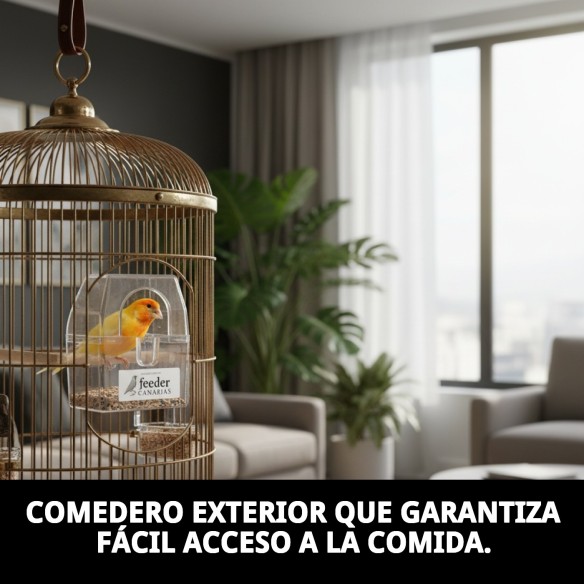 Comedero Canarias: Ideal para Jaulas de Pájaros Exteriores