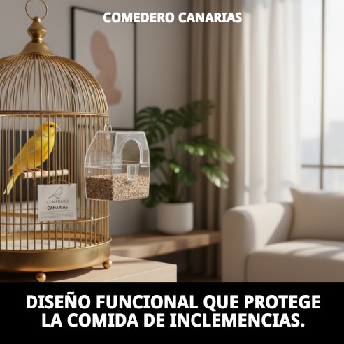 Comedero Canarias: Ideal para Jaulas de Pájaros Exteriores