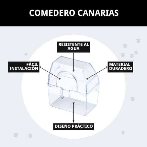 Comedero Canarias: Ideal para Jaulas de Pájaros Exteriores