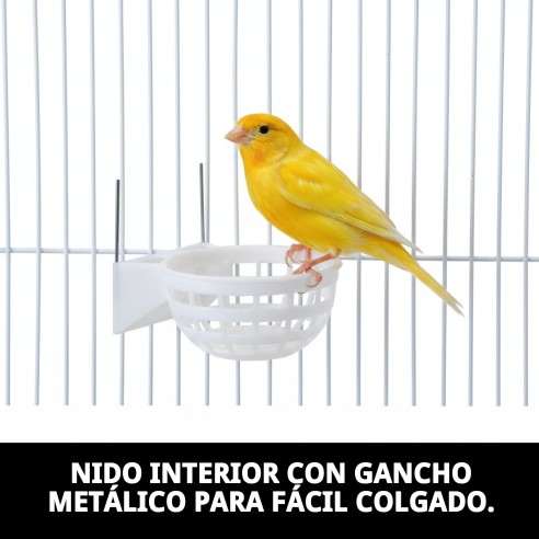 Nido Interior con Gancho Metálico para Mascotas