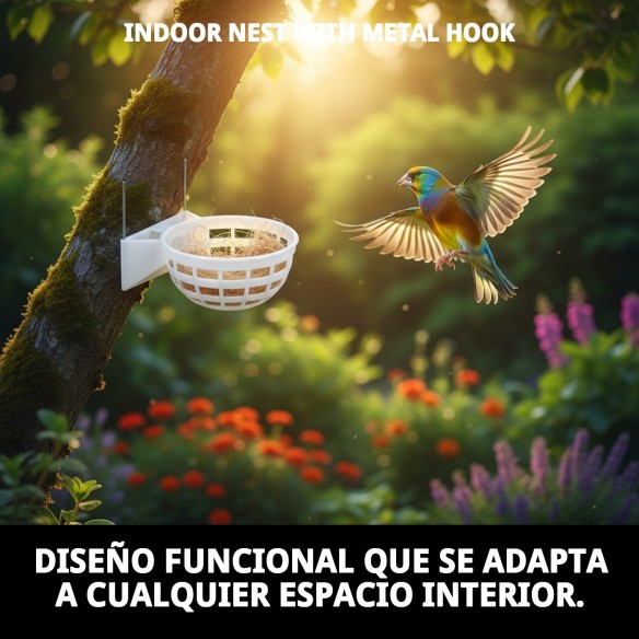 Nido Interior con Gancho Metálico para Mascotas