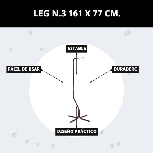 Pie para jaula 161 x 77 cm - Soporte resistente y seguro