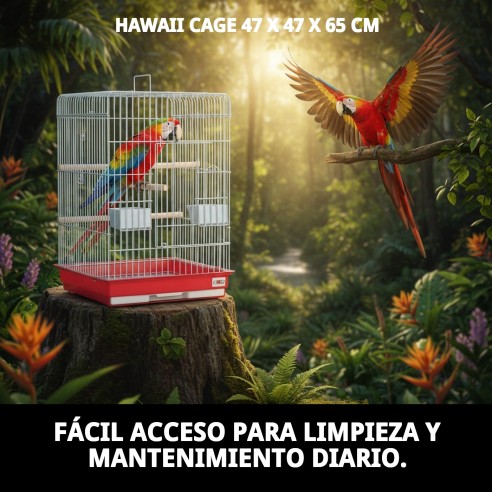 Jaula Hawaii 47x47x65 cm - Ideal para tu mascota