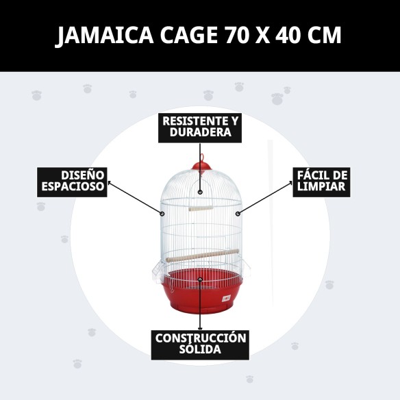 Jaula Jamaica 70 x 40 cm: Comodidad y Estilo para Mascotas