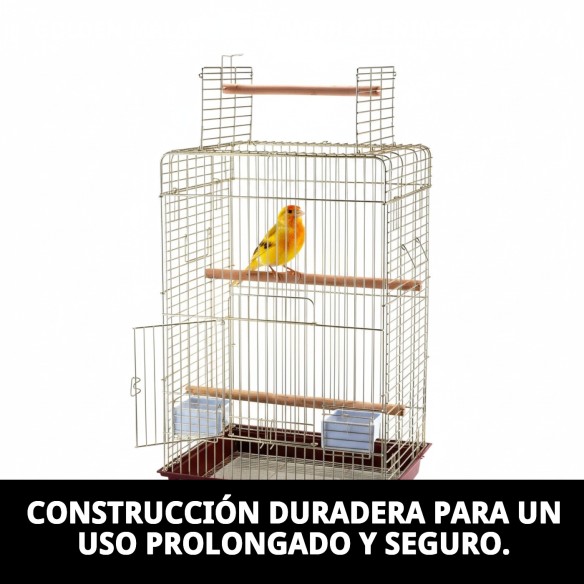Jaula Malawi Dorada con Apertura - Diseño Elegante y Funcional