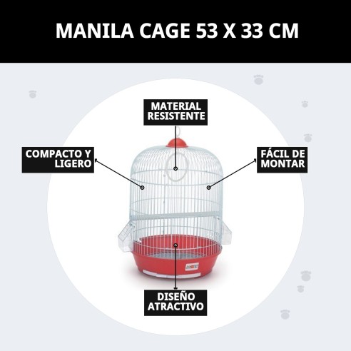 Jaula Manila 53x33 cm: Comodidad y Estilo para tu Mascota