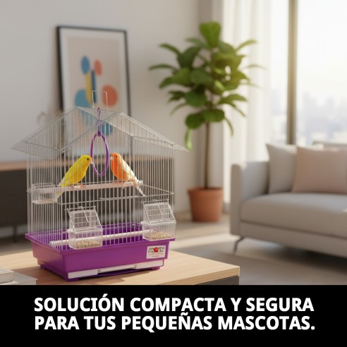 Jaula Plegable Económica para Pájaros 30x23x39 cm
