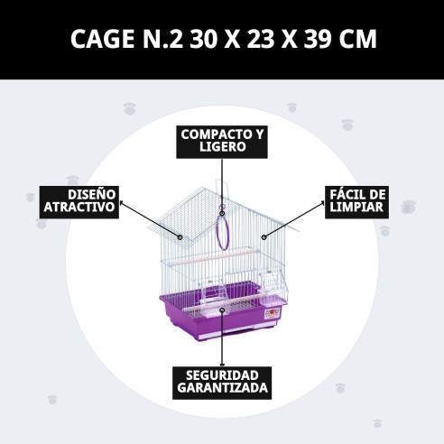 Jaula Plegable Económica para Pájaros 30x23x39 cm