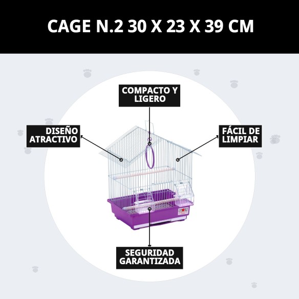 Jaula Plegable Económica para Pájaros 30x23x39 cm