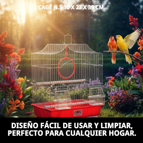 Jaula N.5 Desmontable 30x23x39 cm para Mascotas