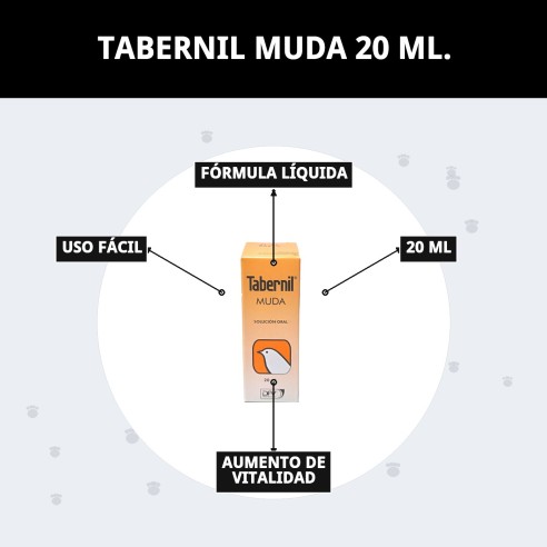 Tabernil Muda 20 ml: Suplemento ideal para aves en muda