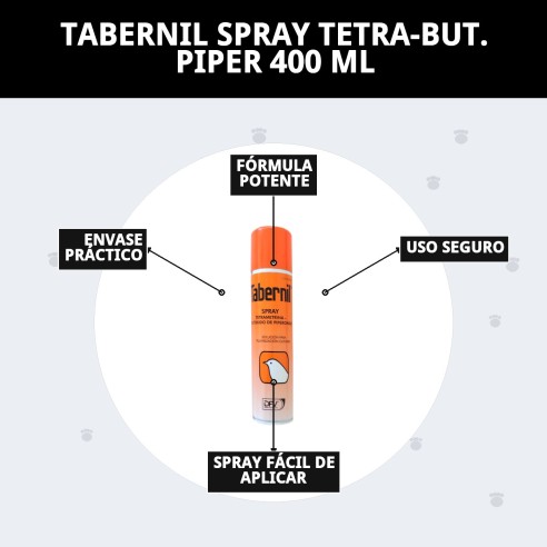 Tabernil Spray Tetra-But. Piper 400 ml para tus mascotas