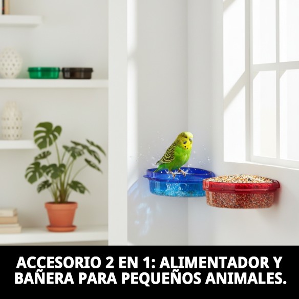 Comedero/Bañera Esquinera 12cm: Práctico y Versátil