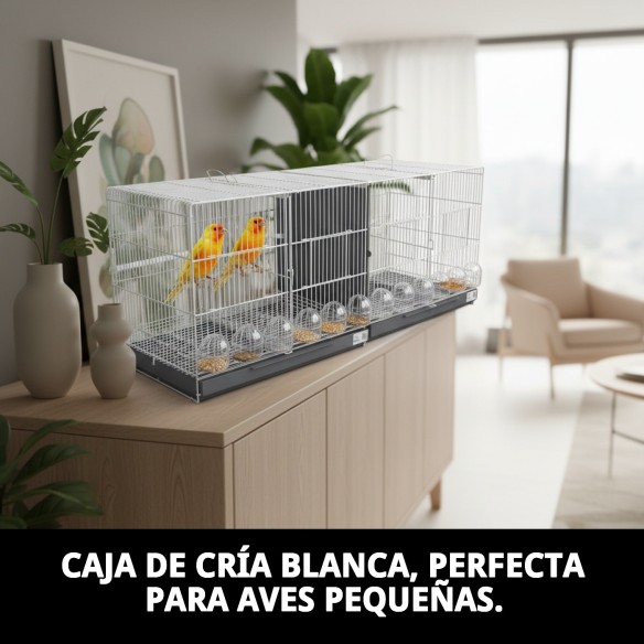 Jaulón de Cría 1 Metro Blanca - Comodidad y Estilo para Mascotas