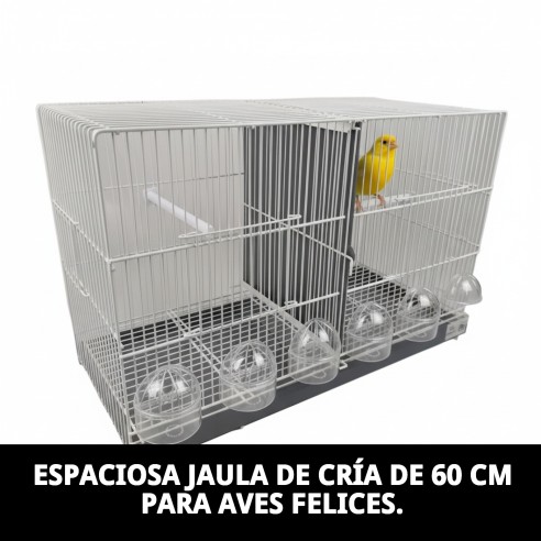 Jaulón de Cría Guillot 60 cm Blanca para tus Mascotas