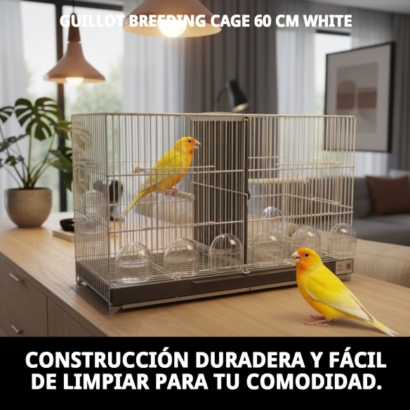 Jaulón de Cría Guillot 60 cm Blanca para tus Mascotas