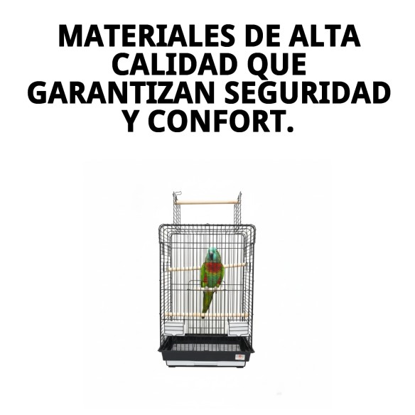 Jaula Malawi Blanca/Negra: Estilo y Comodidad para Mascotas