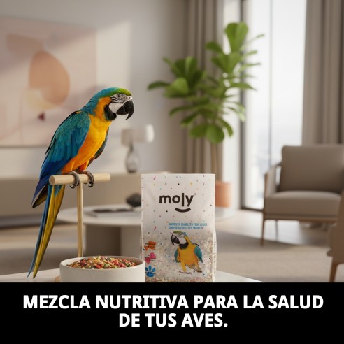Mezcla Nutritiva para Loros y Cotorras Moly 600g