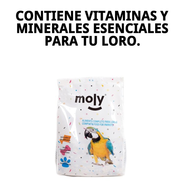 Mezcla Nutritiva para Loros y Cotorras Moly 600g