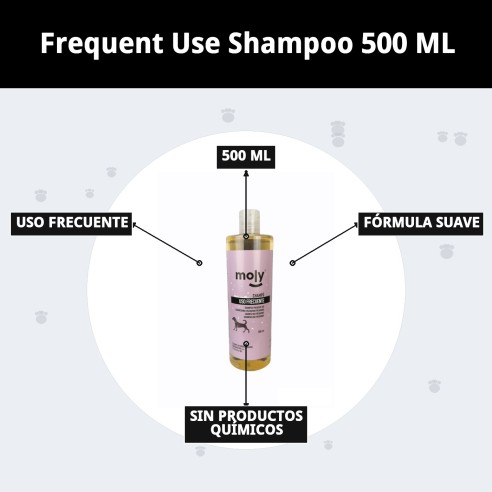 Champú Uso Frecuente 500 ml para Perros - Suave y Efectivo