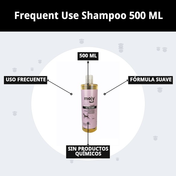 Champú Uso Frecuente 500 ml para Perros - Suave y Efectivo