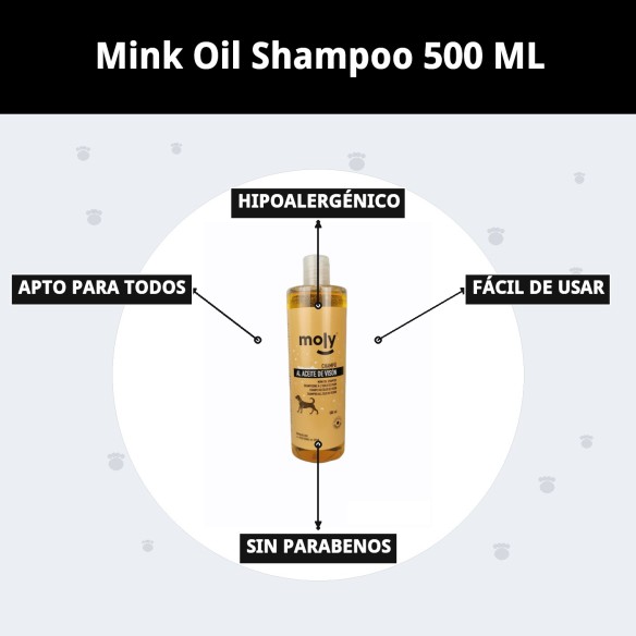 Champú Aceite de Visón 500 ml: Pelo Sedoso y Limpio