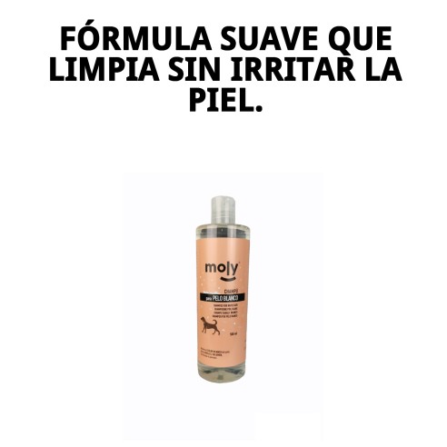 Champú Pelo Blanco 500 ml - Brillo y Volumen para Mascotas