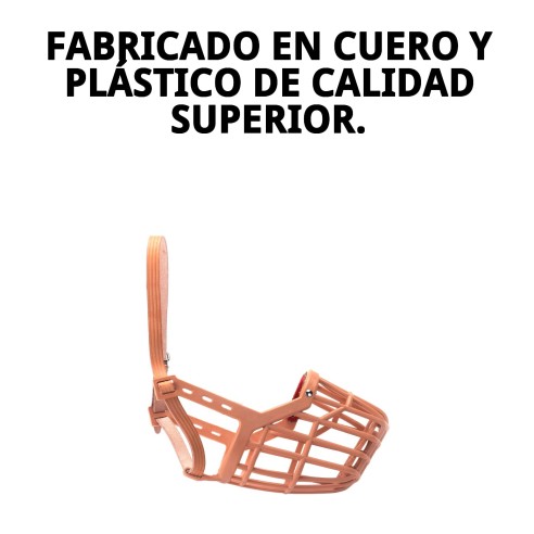 Bozal Cesta Cuero y Plástico N6: Comodidad y Estilo para tu Mascota