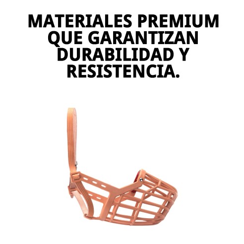 Bozal Cesta Cuero y Plástico N7 para Mascotas Seguras