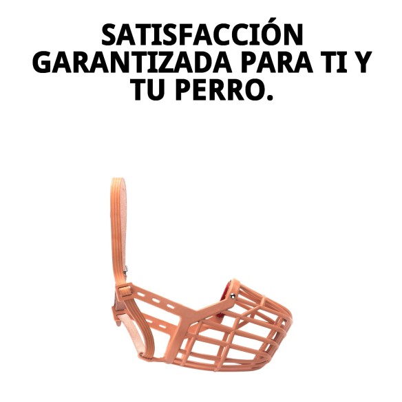Bozal Cesta de Cuero y Plástico N8 para Mascotas Seguras