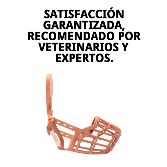 Bozal Cesta de Cuero y Plástico N10 para Mascotas