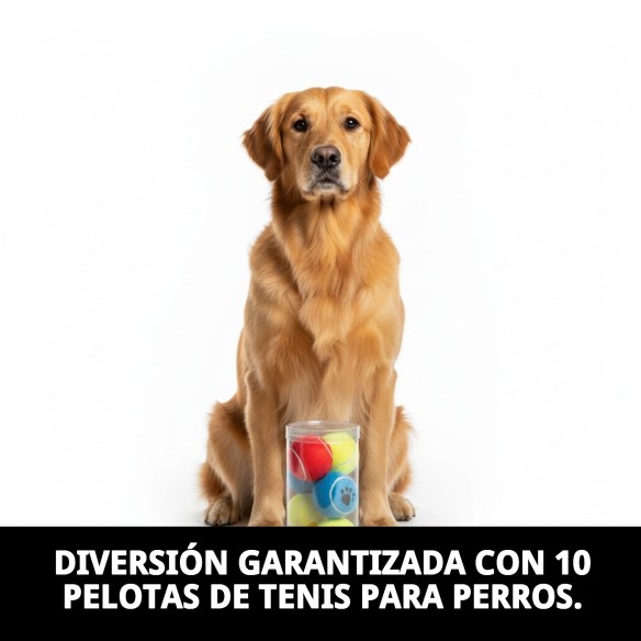 Pelotas de Tenis con Huellas para Mascotas - Pack de 10