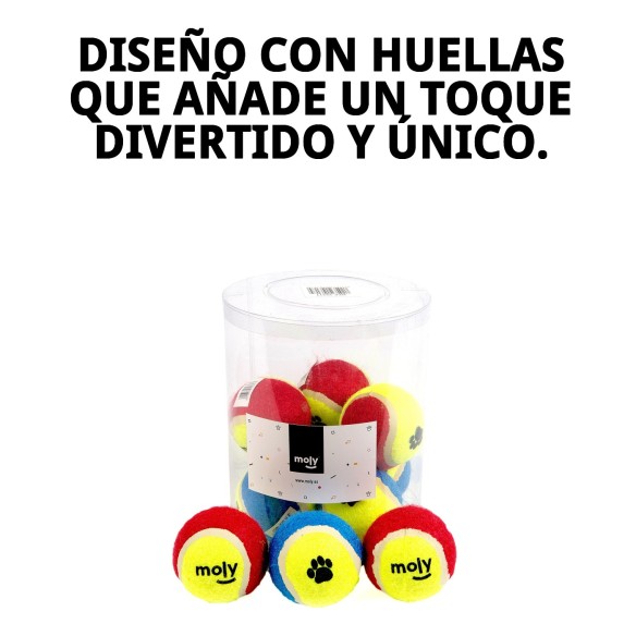 Pelotas de Tenis con Huellas para Mascotas - Pack de 10