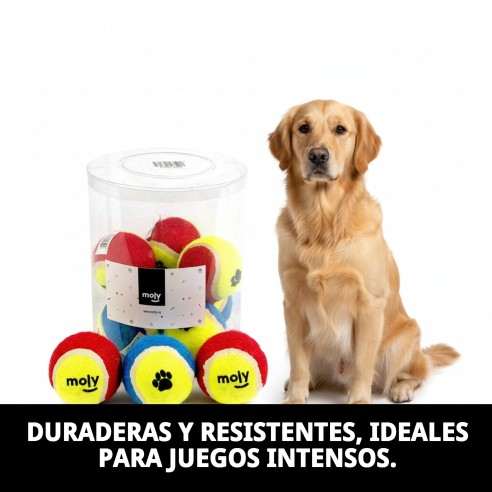 Pelotas de Tenis con Huellas para Mascotas - Pack de 10